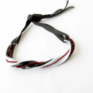 Bead Embroidered Choker Necklace on Plexi