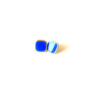 Resin Blue Stud Earrings